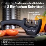 Lantana Smart Sharp Messerschärfer – 3-Stufen Küchenmesserschärfer für perfekte Schärfe – Bild 3