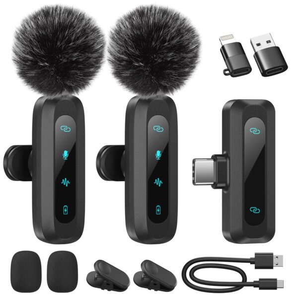 WARM BOX Kabelloses Lavalier-Mikrofon 2er-Pack – Profi-Audio für iPhone, iPad & Android