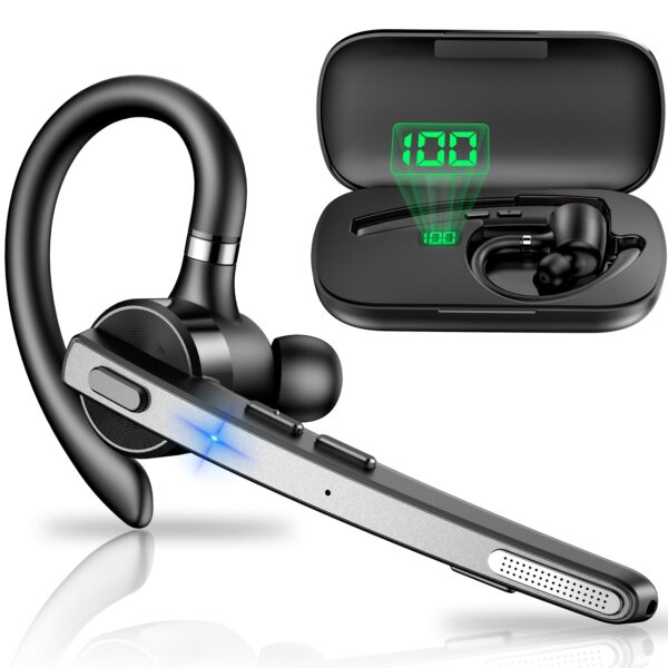 New Bee Bluetooth 5.1 Headset mit 72h Akku & CVC 8.0 Geräuschunterdrückung – Freisprechanlage