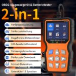 SETAWEEH OBD2 Diagnosegerät – Fehlerauslesegerät mit Batterietester für alle Fahrzeuge ab 2008 – Bild 2