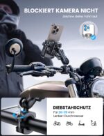 Lamicall Motorrad & Fahrrad Handyhalterung – Vibrationsgedämpft mit Verlängerungsarm für iPhone & Smartphones – Bild 4