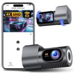 CIEVIE 4K Dashcam mit 360° Drehfunktion, 1,5" IPS Display & 5G WLAN – Frontkamera