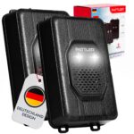 PATTLER® Marderschreck Auto mit Blitzlicht – 2er Set Marderabwehr für Auto, Garten & Dachboden
