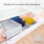 SIMPLE JOY PAX100 FileFolding Box 4er Set – Premium Schubladeneinsätze für IKEA PAX – Bild 4