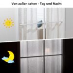 MYSKY HOME Leinen Gardinen 2er Set 245x140 cm – Halbtransparente Vorhänge mit Kräuselband – Bild 5