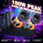 W-KING T9-2 Bluetooth Lautsprecher 115dB – 80W Party Box mit Bass & LED-Lichtshow – Bild 2