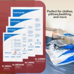 MEIQIHOME 16er Vakuumbeutel-Set mit elektrischer Pumpe – Raumsparend bis 80% für Kleidung & Textilien – Bild 3