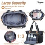 Tonyeee Wickeltasche mit Wickelunterlage – 16 Fächer Multifunktions-Babytasche Schwarz – Bild 3