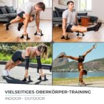 PULLUP & DIP Liegestützgriffe mit Buchenholz – Ergonomische Push-Up Bars für Krafttraining – Bild 6