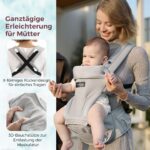 Momcozy 2-in-1 Babytrage mit Hüftkissen – 6 Tragepositionen bis 20 kg – Bild 6