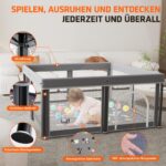 SPRX Laufstall Baby 127x127 cm – Faltbarer Sicherheitslaufstall mit Alphabetmatte & Ozeanbällen – Bild 6