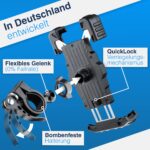 Valkental Fahrrad-Handyhalterung mit 360° Rotation – Sichere Universal-Halterung für alle Smartphones – Bild 4