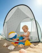 WEMOH Pop-Up Strandmuschel mit UPF 50+ – UV-Schutz Strandzelt für Babys & Kleinkinder