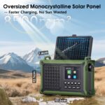Mesqool Kurbelradio DAB+/UKW mit 12000mAh Akku & Solarpanel – Notfallradio mit Bluetooth – Bild 5