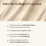 Glow25 Kollagen Plus Pulver 3x450g – Hydrolysat mit Vitamin C, Zink & Biotin – Bild 7