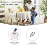 Kinderkraft SIENNA 2-in-1 Hochstuhl mit Holzbeinen – Kinderhochstuhl ab 6 Monate bis 4 Jahre – Bild 6