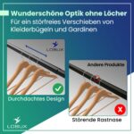 Gardinenstange ohne Bohren 260–350 cm, Ø 32 mm – Teleskopstange für Vorhänge & Dusche – Bild 4