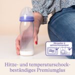 Lansinoh Glasflaschenset 160 ml – NaturalWave Sauger für natürliches Stillverhalten, 4er Set – Bild 2
