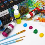Artecho Acrylfarben Set 24 x 59ml mit 10 Pinseln – Lichtechtfarben für alle Untergründe – Bild 5