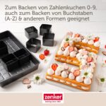 Zenker Zahlen- und Buchstaben Backform-Set 9-teilig – PFAS-freie Backformen für kreative Kuchen – Bild 5