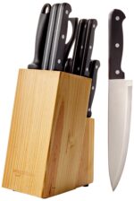 Amazon Basics 14-teiliges Messer-Set mit Messerblock – Professionelle Küchenmesser aus Edelstahl