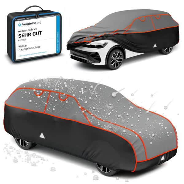 WALSER Hagelschutzplane Perma Protect Grösse L – Vollgarage mit 4mm Neopren für SUV