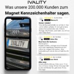 Ivality Magnetischer Kennzeichenhalter Rahmenlos – TÜV geprüft bis 350 km/h – Bild 8