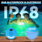 AearKing 3-in-1 Pool Bluetooth Lautsprecher – Thermometer, RGB Licht & Stereo Sound IP68 – Bild 5