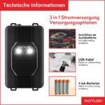 PATTLER® Marderschreck Auto mit Blitzlicht – 2er Set Marderabwehr für Auto, Garten & Dachboden – Bild 3