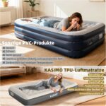 KASIMO Luftmatratze 190x90x22cm mit elektrischer Pumpe – Selbstaufblasend für Gäste & Camping – Bild 3