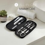 MarQus Solingen Maniküre-Set 7-teilig – Nagelpflege-Komplett-Set aus vernickeltem Stahl mit Ledertasche – Bild 2