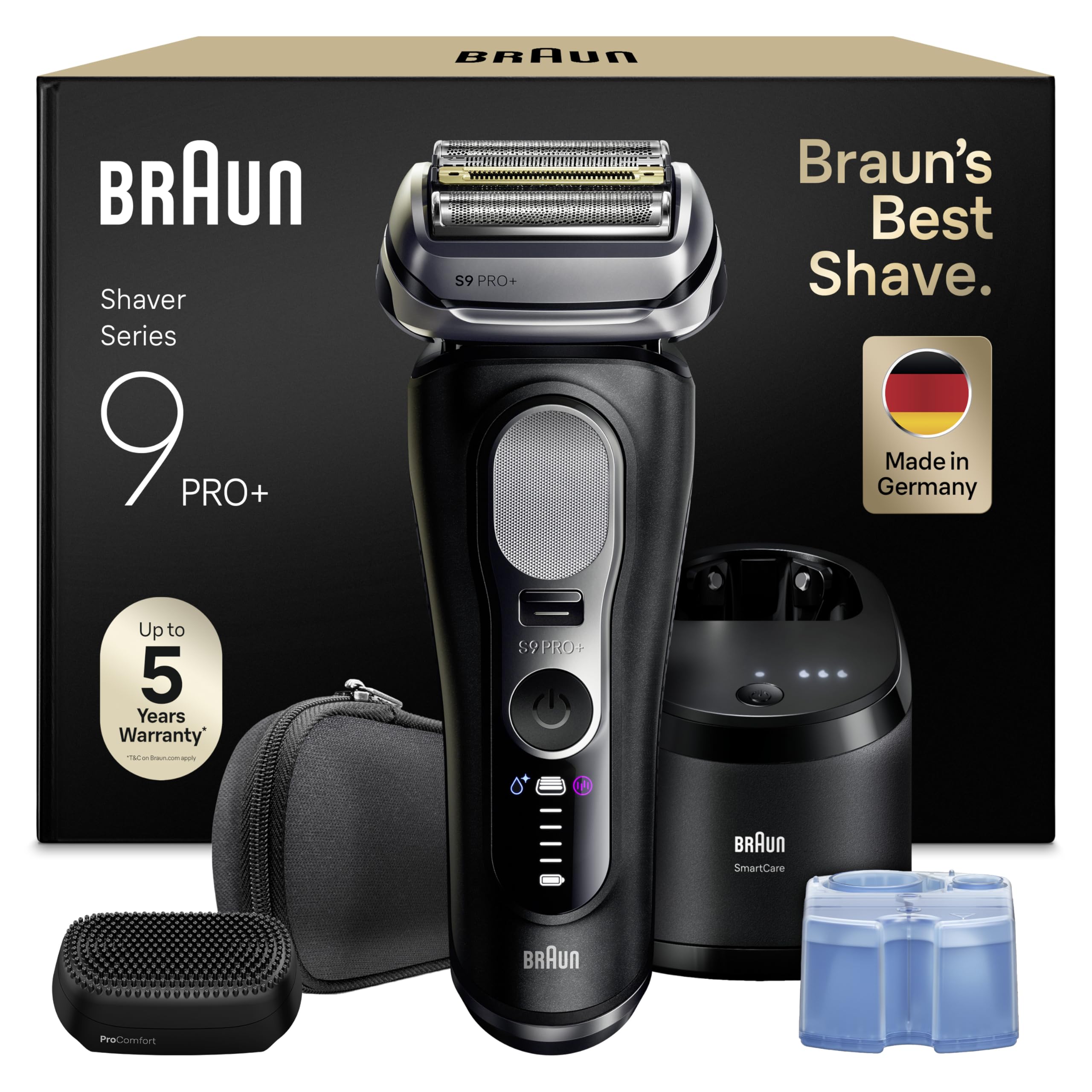 810nmUYmm1L._SY2560_.jpg Braun Series 9 PRO+ Elektrorasierer – Premium Herrenrasierer mit SensoAdapt Technologie – Bild 1