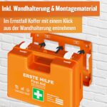 HELDENWERK® Erste-Hilfe-Kasten DIN 13157:2021 mit Wandhalterung – Verbandskasten für Betrieb & Haushalt – Bild 2