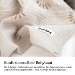 Ehrenkind® Mulltücher 70x70 cm aus Bio-Baumwolle – 4er-Set Musselintücher für Neugeborene – Bild 5