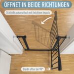 ib style Berrin Treppenschutzgitter 67–75 cm – Klemmgitter ohne Bohren für Babys & Hunde – Bild 6