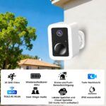 Funstorm 2K WLAN Überwachungskamera Aussen mit Akku – IP66 Wasserdicht, PIR & Sirene – Bild 6