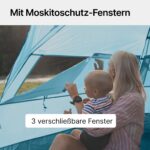 qeedo Quick Bay Pro Strandmuschel – UV80 Sonnenschutz für 3 Personen mit Quick-Up System – Bild 6