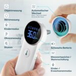 HIMMELSHAUCH MEDICAL 3-in-1 Infrarot-Fieberthermometer – Ohr & Stirn für Babys & Erwachsene – Bild 4