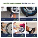 Woowind LP1 Akku Luftpumpe – 150 PSI Kompressor für Auto, Fahrrad & Motorrad – Bild 6
