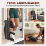 YOLEO Klappbare Hantelbank ENISO-zertifiziert – 375 kg Tragfähigkeit, 84 Positionen – Bild 6