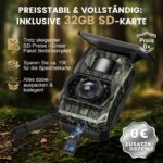 MAXDONE Wildkamera 4K 64MP mit Solar & WLAN – Nachtsicht Bewegungsmelder für Wildlife Monitoring – Bild 6