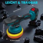 L1NXIXI 6 Zoll Orbital Poliermaschine für Makita 18V – 8 Geschwindigkeiten & 27er Set – Bild 2
