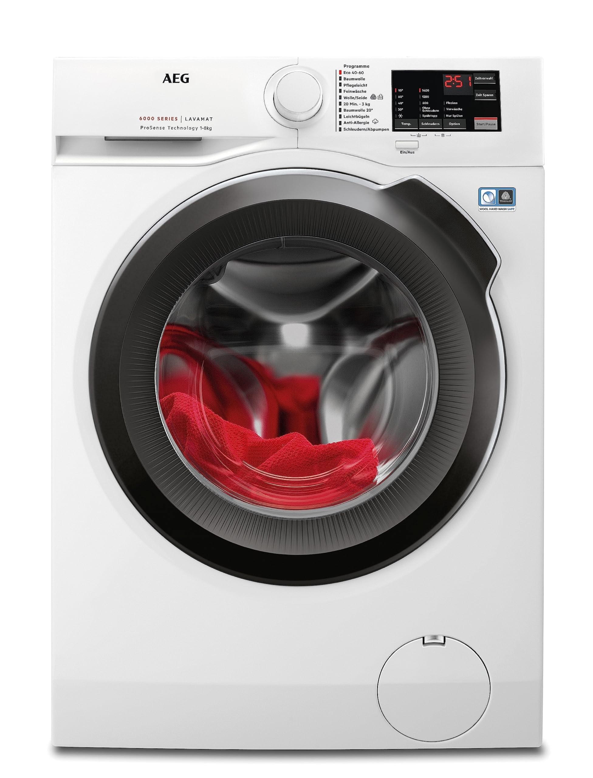 811yuzKk1FL._SY2560_.jpg AEG Waschmaschine 8 kg Serie 6000 mit ProSense – Intelligente Mengenautomatik & Inverter-Motor – Bild 1