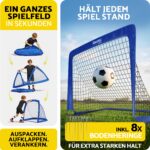 Racetex 2er Fussballtor Set für Kinder – Transportable Fussballtore mit Glasfaserstangen – Bild 6
