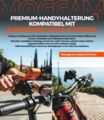 MOGGAM Motorrad Handyhalterung mit Antivibration – 360° drehbar für Lenker & Spiegel – Bild 7