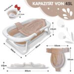 XXL Faltbare Babywanne FawnsLife – Platzsparend mit Sitz & Wassereimer für Neugeborene – Bild 2