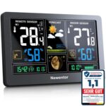 Newentor Funkwetterstation mit Aussensensor – Wettervorhersage & DCF Funkuhr