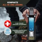 BACHGOLD® Profi Outdoor Wasserfilter Flasche 500ml – Sauberes Trinkwasser für Abenteuer & Krisensituationen – Bild 2