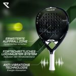 RYZE Pegasus Padelschläger 360g – Kohlefaser Racket mit Anti-Shock-Technologie – Bild 2