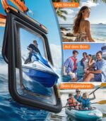 TORRAS IP68 Wasserdichte Handyhülle mit Doppelfächern – 500g Auftrieb für Wassersport – Bild 7